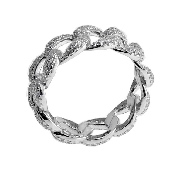 Pave link ring - Picture 3 of 4